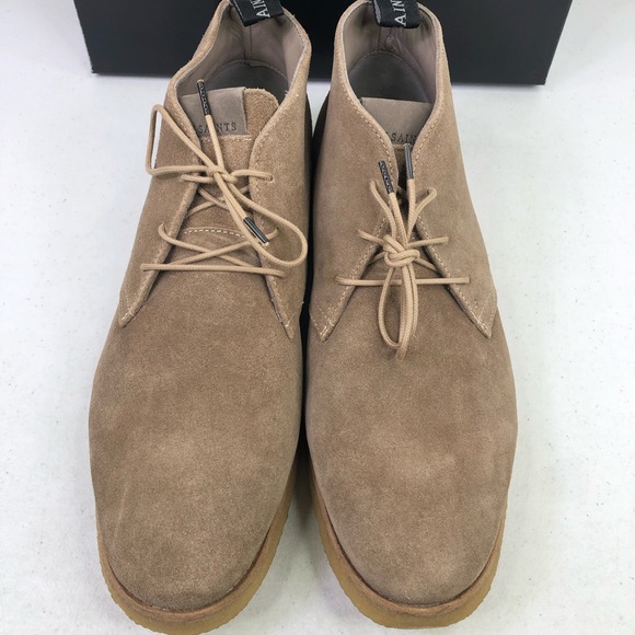AllSaints Luke Lace Up Suede Chukka Boot Taupe - Picture 5 of 8